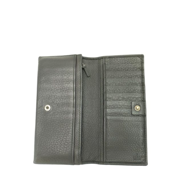 89437 5 Gucci Interlocking G Bifold Long Wallet Black