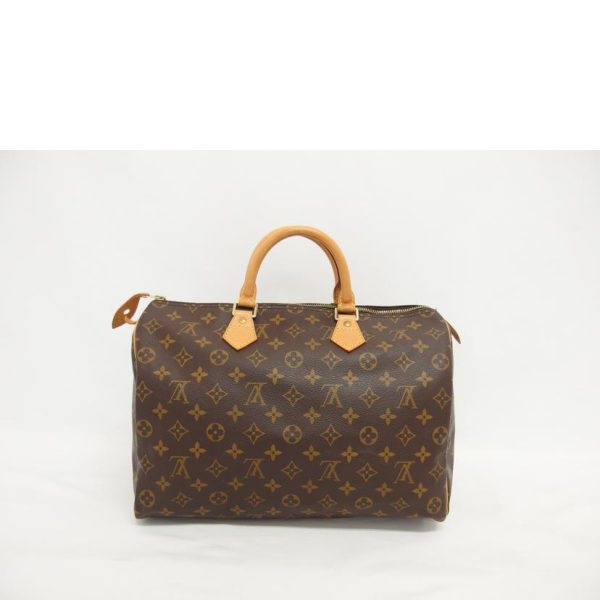 89463 2 Louis Vuitton Speedy 35 Monogram Handbag Brown