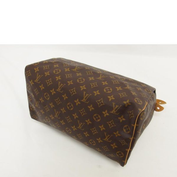 89463 3 Louis Vuitton Speedy 35 Monogram Handbag Brown