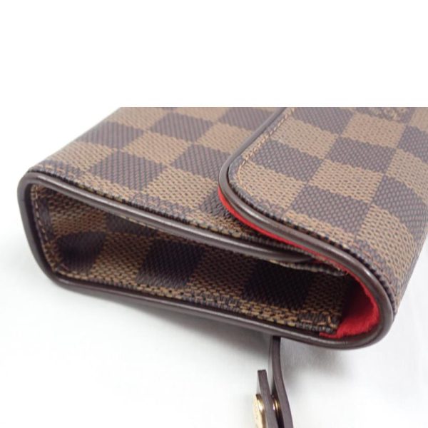 89494 11 Louis Vuitton Pochette Florentine Damier Clutch Bag Brown