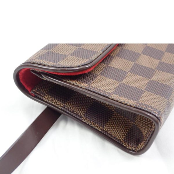 89494 12 Louis Vuitton Pochette Florentine Damier Clutch Bag Brown