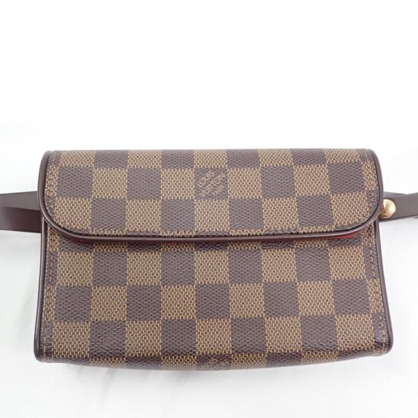 89494 2 Louis Vuitton Pochette Florentine Damier Clutch Bag Brown