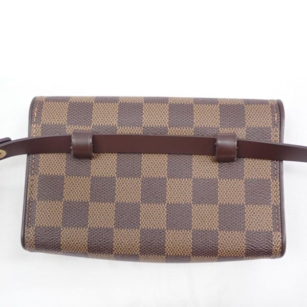 89494 3 Louis Vuitton Pochette Florentine Damier Clutch Bag Brown