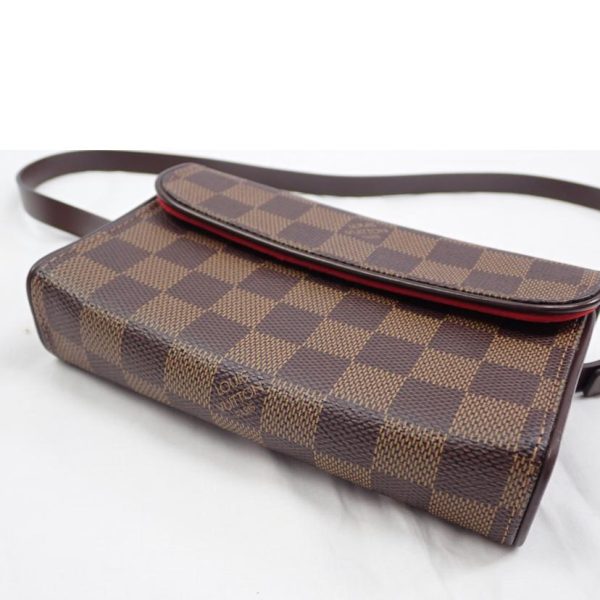 89494 4 Louis Vuitton Pochette Florentine Damier Clutch Bag Brown