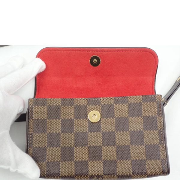 89494 5 Louis Vuitton Pochette Florentine Damier Clutch Bag Brown