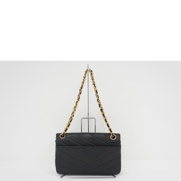 89500 2 Chanel Bias Stitch Chain Shoulder Bag Lambskin