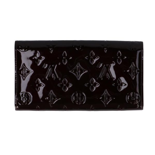 89509 2 Louis Vuitton Sala Wallet Vernis Amarant Red