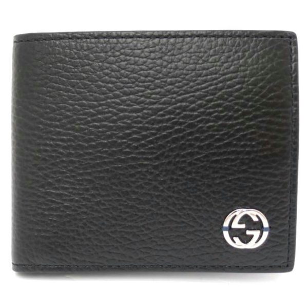 89546 1 Gucci Interlocking G Bi Fold Wallet Black