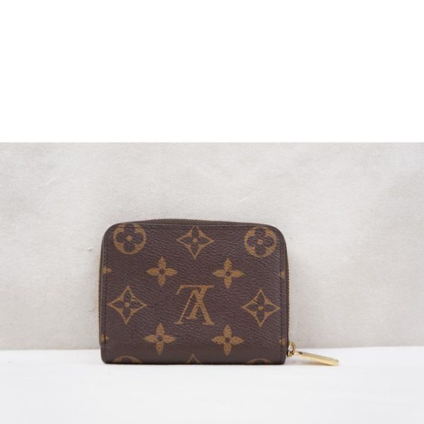 89555 2 Louis Vuitton Zippy Coin Purse Monogram Canvas Brown