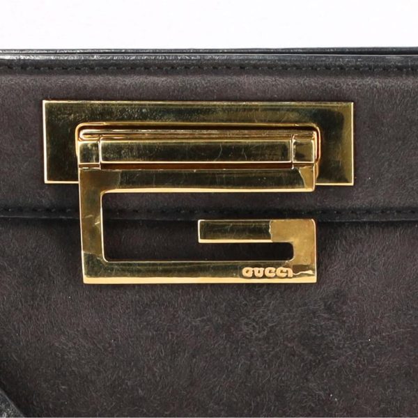 89578 6 Gucci Vintage Suede Semi Shoulder Bag