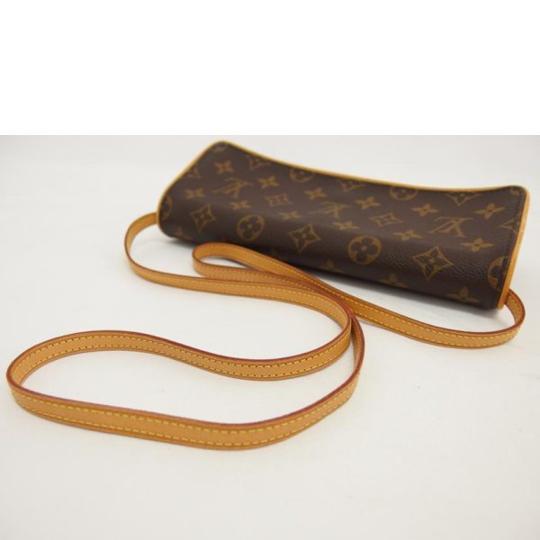 89616 4 Louis Vuitton Pochette Twin GM Monogram Clutch Bag Brown