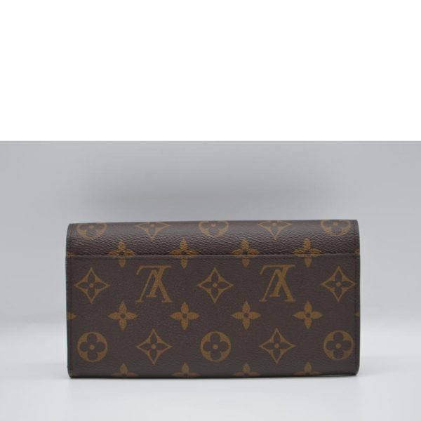 89634 2 Louis Vuitton Portefeuil Sara New Model Monogram Wallet Brown