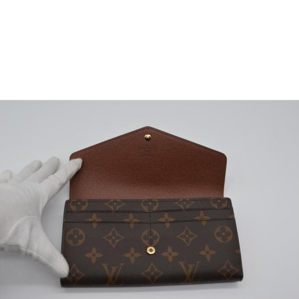 89634 4 Louis Vuitton Portefeuil Sara New Model Monogram Wallet Brown