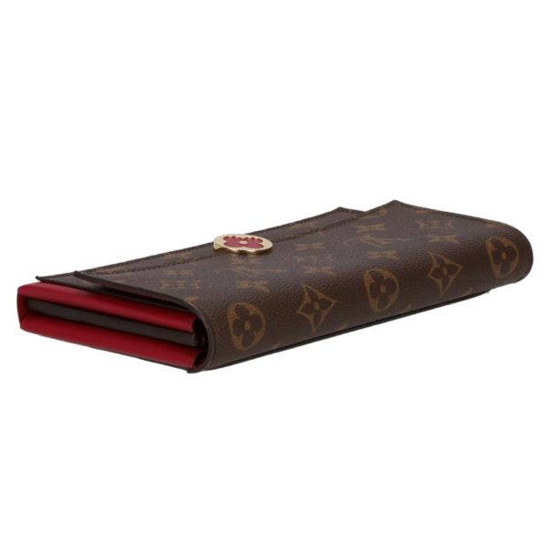 89708 4 Louis Vuitton Portefeuil Flor Wallet Monogram Fuchsia