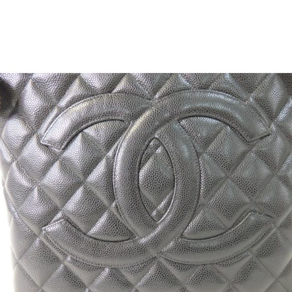 89757 9 Chanel Handbag Caviar Skin Reproduction Tote Black