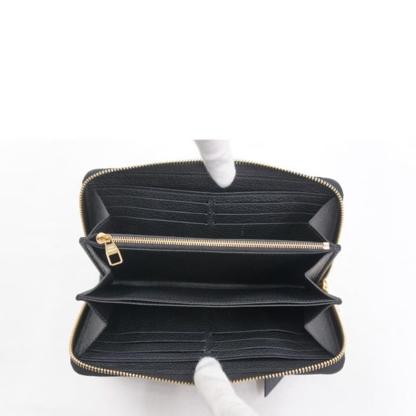 89777 4 Louis Vuitton Zippy Wallet Empreinte Wallet Black