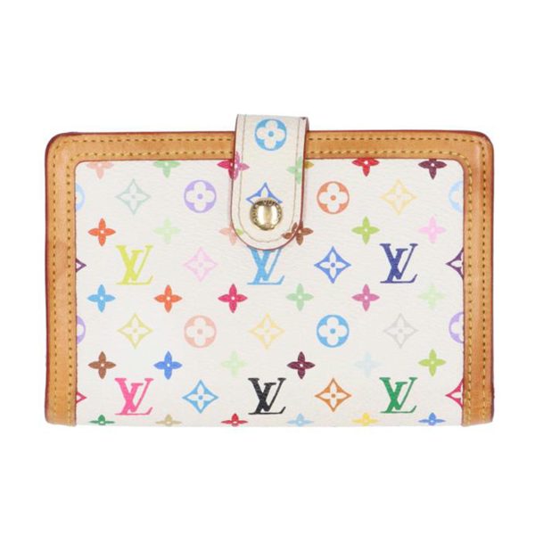 89784 1 Louis Vuitton Portomone Bier Venoit Wallet Multicolor Canvas White