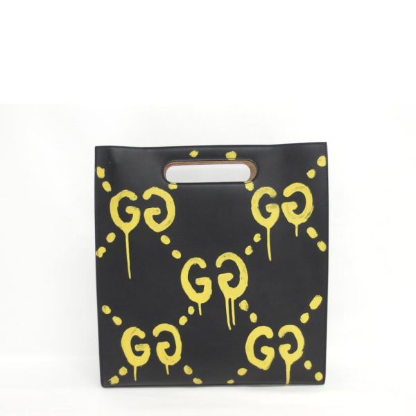 89784 2 Gucci Gg Ghost Real 2way Bag Black