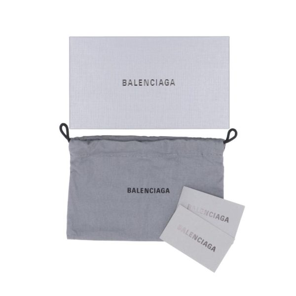 89838 7 Balenciaga Round Zip Wallet Bag Gray