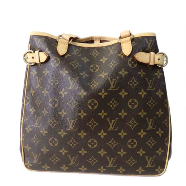 89856 1 Louis Vuitton Batignolles Vertical Monogram Bag Brown