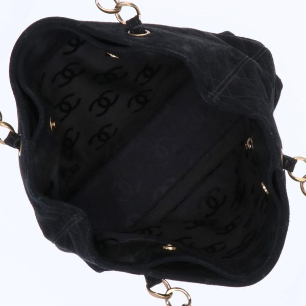 89869 5 Chanel Matelasse Chain Tote Bag Black