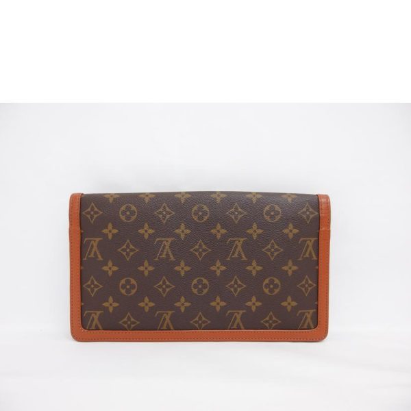 89890 2 Louis Vuitton Pochette Dame GM Clutch Bag Monogram Brown