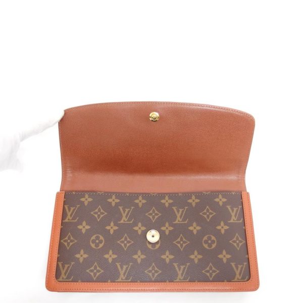 89890 4 Louis Vuitton Pochette Dame GM Clutch Bag Monogram Brown