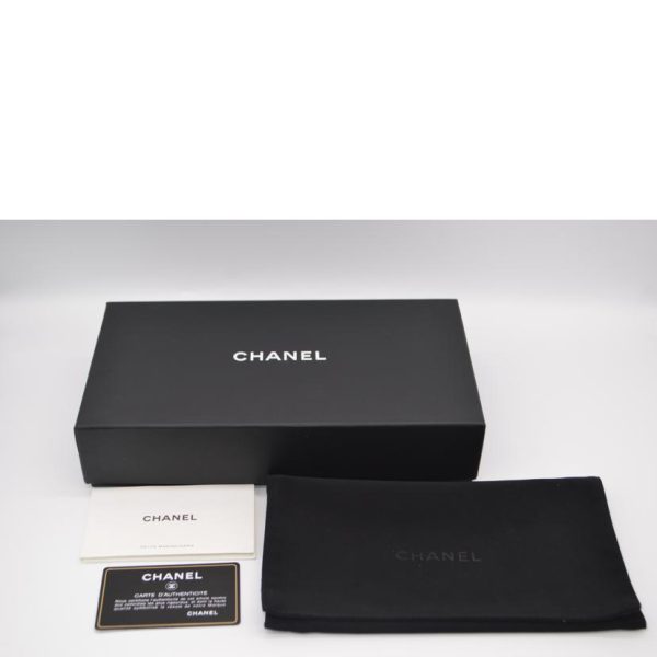 89931 7 Chanel Matelassé Soft Caviar Skin Long Wallet Black