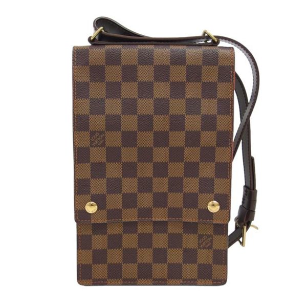 89982 1 Louis Vuitton Portobello Damier Ebene Tote Bag Brown