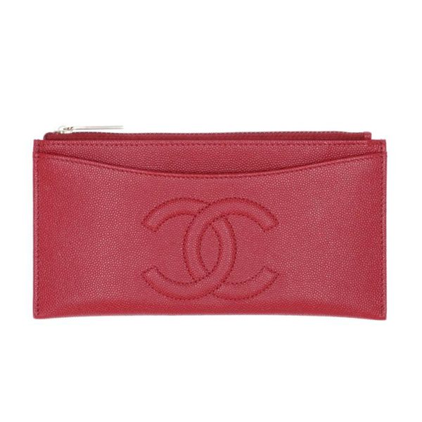 89999 1 Chanel Caviar Long Wallet Red