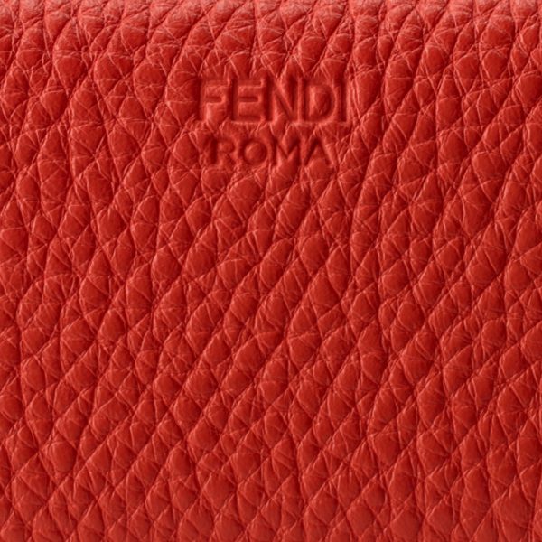 8ap159a91bf0pg3 3 Fendi Selleria Peekaboo Key Case Bag 6 Rows Tulip Orange Red