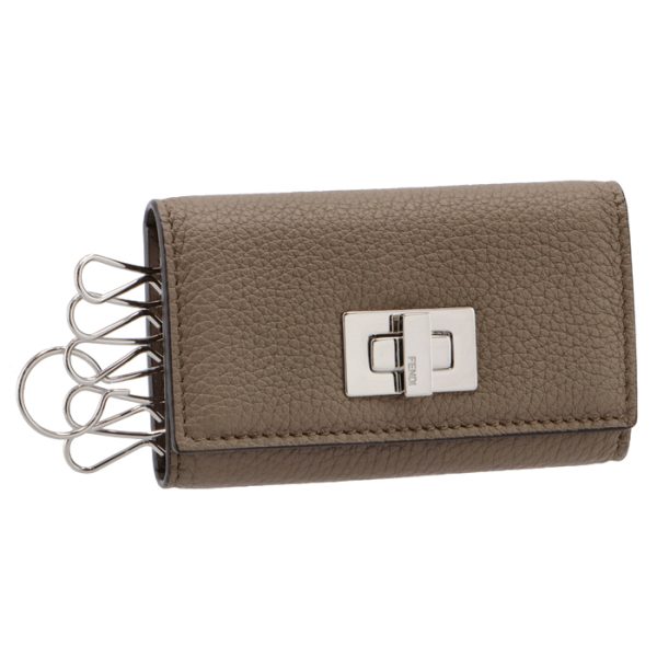 8ap159a91bf1f20 Fendi Selleria Peekaboo Key Case Bag 6 Beige Brown