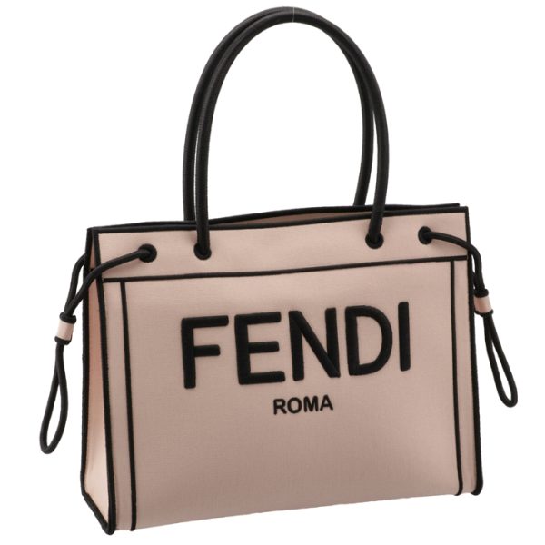 8bh378aehvf1db1 Fendi Roma Shopper Medium Tote Bag Pink