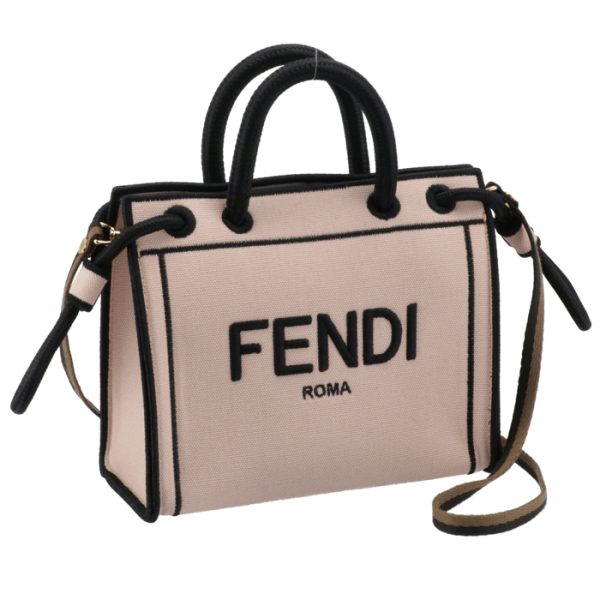 8bh380aehvf1db1 1 Fendi Roma Mini Shopper Tote Bag Pink