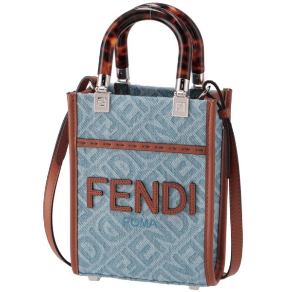 8bs051ajr3 1 FENDI Sunshine Tote Bag Small FF Logo