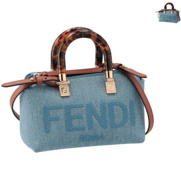 8bs067ajr2 FENDI By The Way Mini Shoulder Bag Laminated FF Jacquard