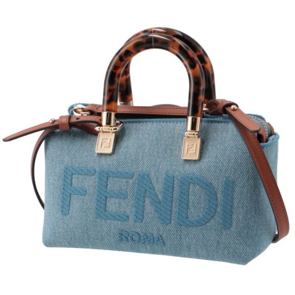 8bs067ajr2 1 FENDI By The Way Mini Shoulder Bag Laminated FF Jacquard