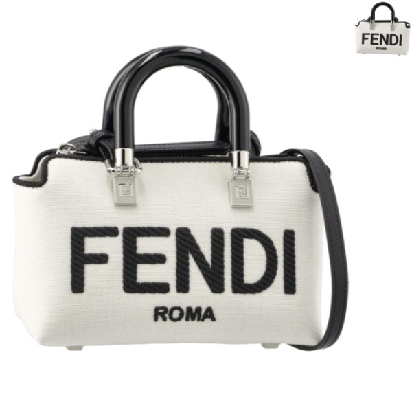 8bs067anvg FENDI By The Way Mini Shoulder Bag FF Tapestry Fabric