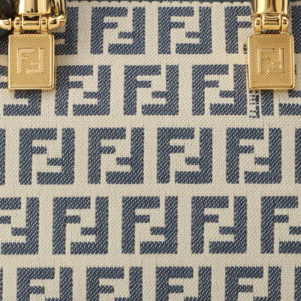 8bs067arbn 4 FENDI By The Way Mini Boston Bag FF Logo