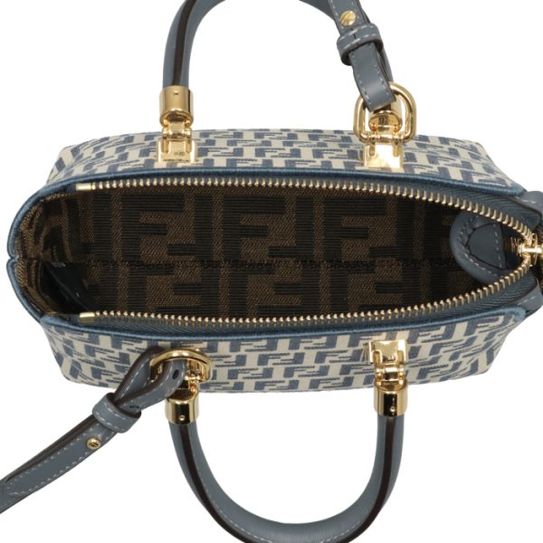 8bs067arbn 5 FENDI By The Way Mini Boston Bag FF Logo