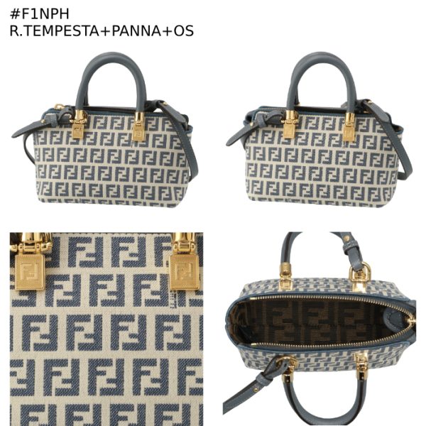 8bs067arbn 9 FENDI By The Way Mini Boston Bag FF Logo