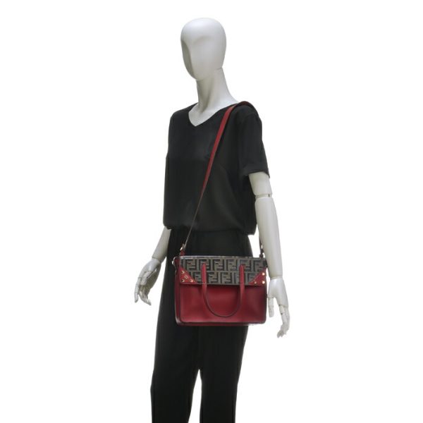 8bt302a72af13qi 9 FENDI Flip Small Shoulder Bag Red Zucca