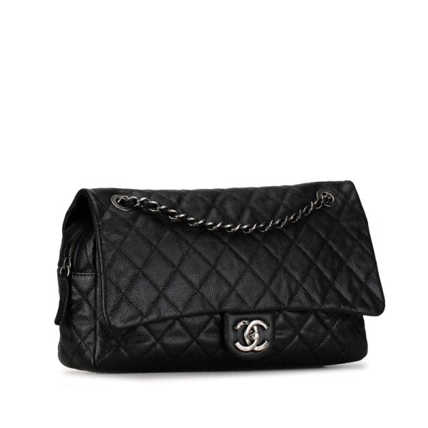 8butags42ojhq2em 2 CHANEL Matelasse 30 Coco Mark Chain Bag Black Caviar Skin