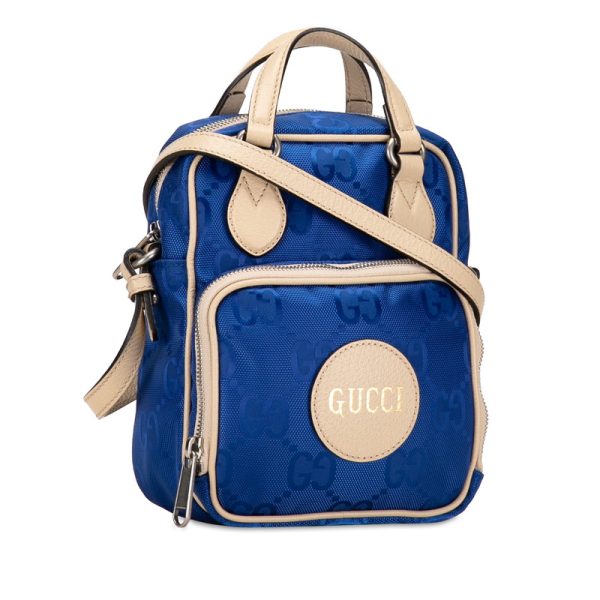 8lekzd3ck5np9f0f 2 Gucci GG off the grid shoulder bag blue nylon leather