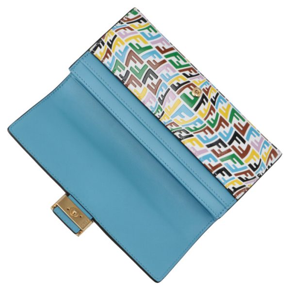 8m0251agksf1exo 4 FENDI Fish Eye Baguette Wallet Multicolor