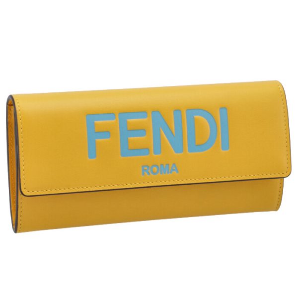 8m0251ahnif1eev FENDI Fendi Roma Wallet Yellow