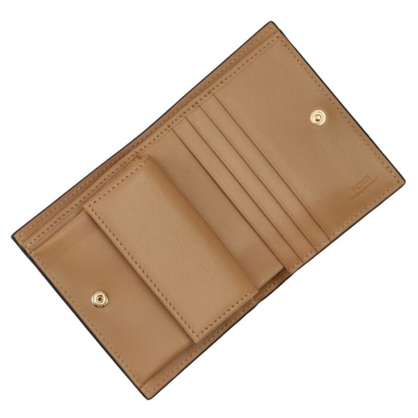 8m0387a18bf15kr 4 FENDI FF Logo Mini Wallet Brown Zucca