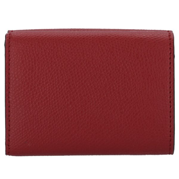 8m0395a18bf0mvv 2 FENDI FF Logo Trifold Wallet Red Zucca