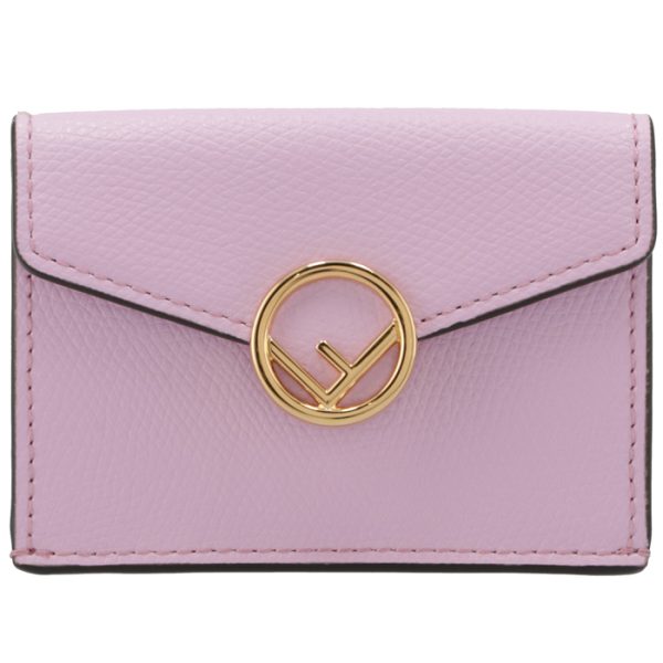 8m0395a18bf0nvj 1 FENDI FF Logo Trifold Wallet Pink Zucca