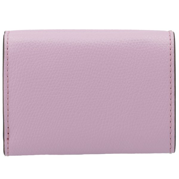 8m0395a18bf0nvj 2 FENDI FF Logo Trifold Wallet Pink Zucca